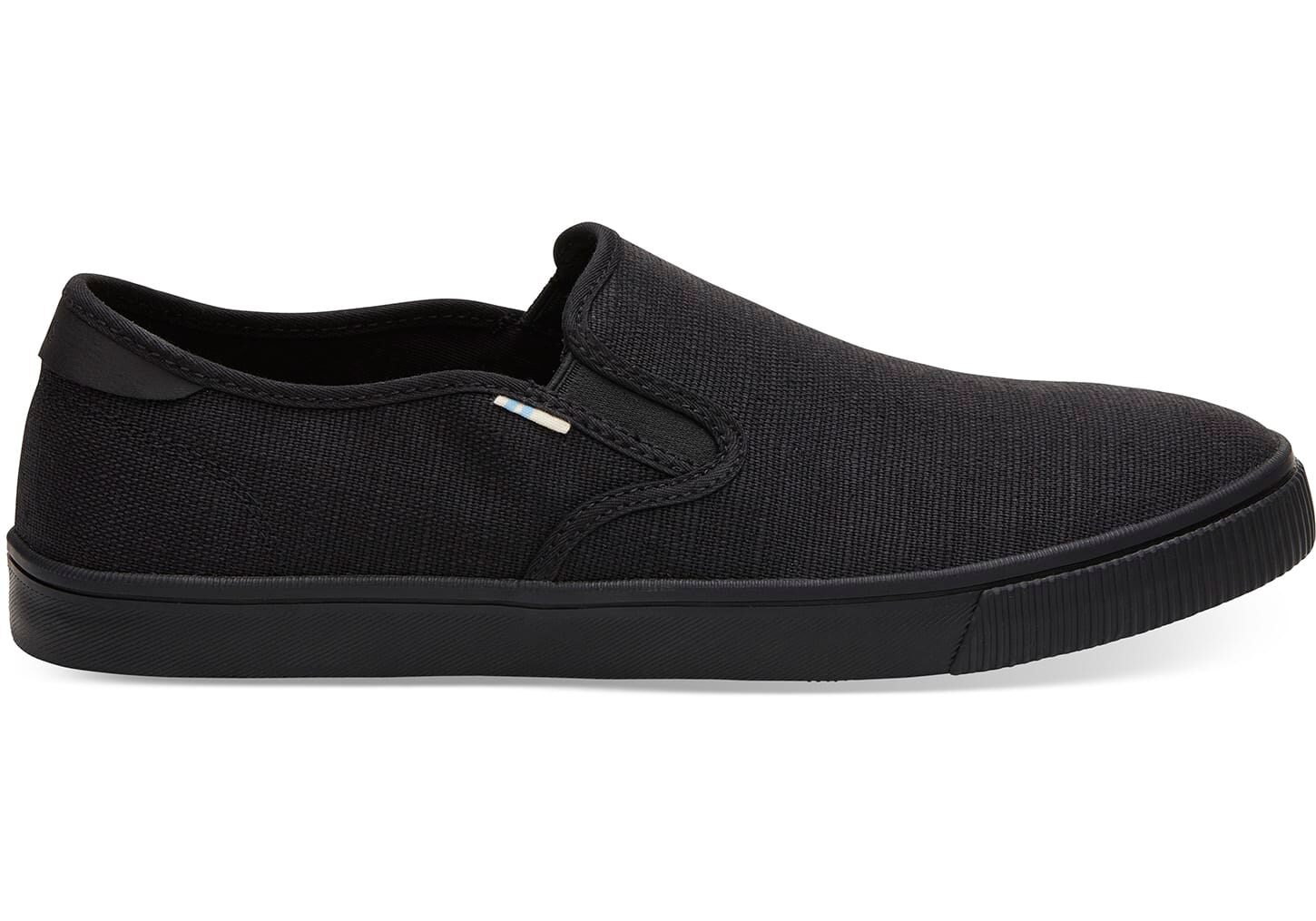 Toms Baja Topanga Heritage Canvas - Mens Slip Ons - Black - NZ - 758294OKC